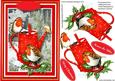 Beautiful Christmas Robins on the Watering Can
