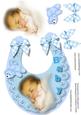 Beauti9ful Baby Boy on a Lace Bib