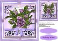 Beautiful Lilac Roses on a Gingham Frame
