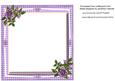 Lilac Incert with Roses on a Gingham Frame 