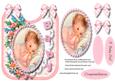 Beautiful Baby Girl on a Square Bib
