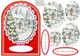 Lovely Shaped Card in Pyramid with Christmas Scene , 2