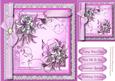 Lovely Cerise Flowers on a Lace Frame