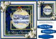 Traditional Christmas Card in Blue