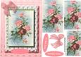 Lovely Pyramid Pink Roses on Butterfly Lace