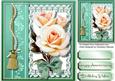 Beautiful Cream Roses on Butterfly Lace 