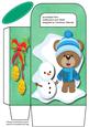 Lovely Gift Bag . Teddy and the Snowman 