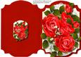 Cut, and Fold Beautiful Red Roses for Love .