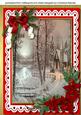 A4 Christmas Scene on Lace