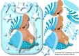Lovely Blue Sleepy Time Bear on a Bib 