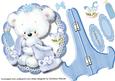 Plate and Stand Fluffy Bear and His Blanket