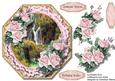 Beautiful Octagonal with Pink Roses and Lace