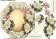 Beautiful Octagonal, with White and Pink Roses