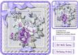 Lovely Lilac Water Colour Roses on Lace