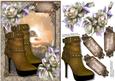 Orange Sunset , with Boots and Flowers