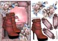 Dusky Pink Sunset , with Boots and Flowers