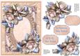 Peach Flowers and Pearl Frame