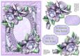 Lilacv Flowers and Pearl Frame