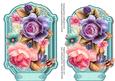 Lovely Aqua Ornate Plaque with Roses