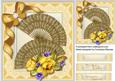 Beautiful Gold Fans and Yellow Roses