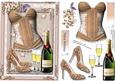 Lovely Brown Basque and Bubbly