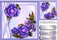 Beautiful Lilac Roses on a Geometric Frame 