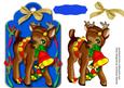 Lovely Topper or Tag , Richie the Reindeer 