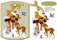Lovely Topper or Tag , Animal Christmas 