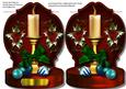 Lovely Shaped Tent Card , with Christmas Candle