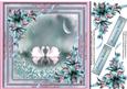 Beautiful Swans in a Pink and Grey Frame