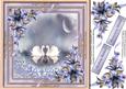 Beautiful Swans in a Peach and Lilac Frame 