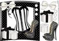 Lovely Black Shaped Card and Bask with Accessories