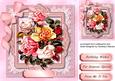 Lovely Roses on Lace with a Pink Frame