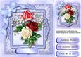 Lovely Roses on a Blue and Lace Frame