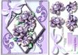 Lovely Flowers on a Diamon Frame , Lilac
