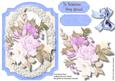 Lovely Blue Bracket with Soft Roses 