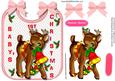 Baby's Girl's 1st Christmas Bib .