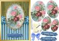 Beautiful Pink Roses in Art Deco Frame , Pyramid
