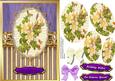 Lovely Cream Roses on Art Deco Frame