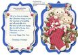 Tent Card with Verse, Kitty's in a Red Christmas Stocking