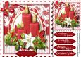 Christmas Candles in a Postage Frame