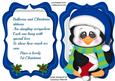 Tent Card with Verse, Pengins 1st Christmas