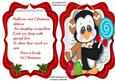 Tent Card with Verse , Penguins 1st Christmas