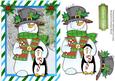 Lovely Snowman and Penguin