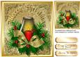 Lovely Christmas Candle ,gold, 3