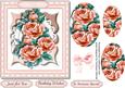 Salmon Pink Roses in a Kadaire Frame , Pyramid 