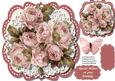 Beautiful Dusky Pink Roses on Cut Out Lace 