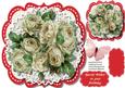 Beautiful Cream Roses on Cut Out Lace
