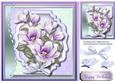 Beautiful Lilac Magnolias on Ornate Plaque