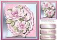 Beautiful Pink Magnolias on a Ornate Plaque